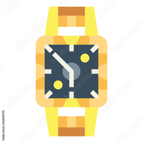 wristwatch flat icon style