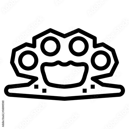 knuckle line icon style