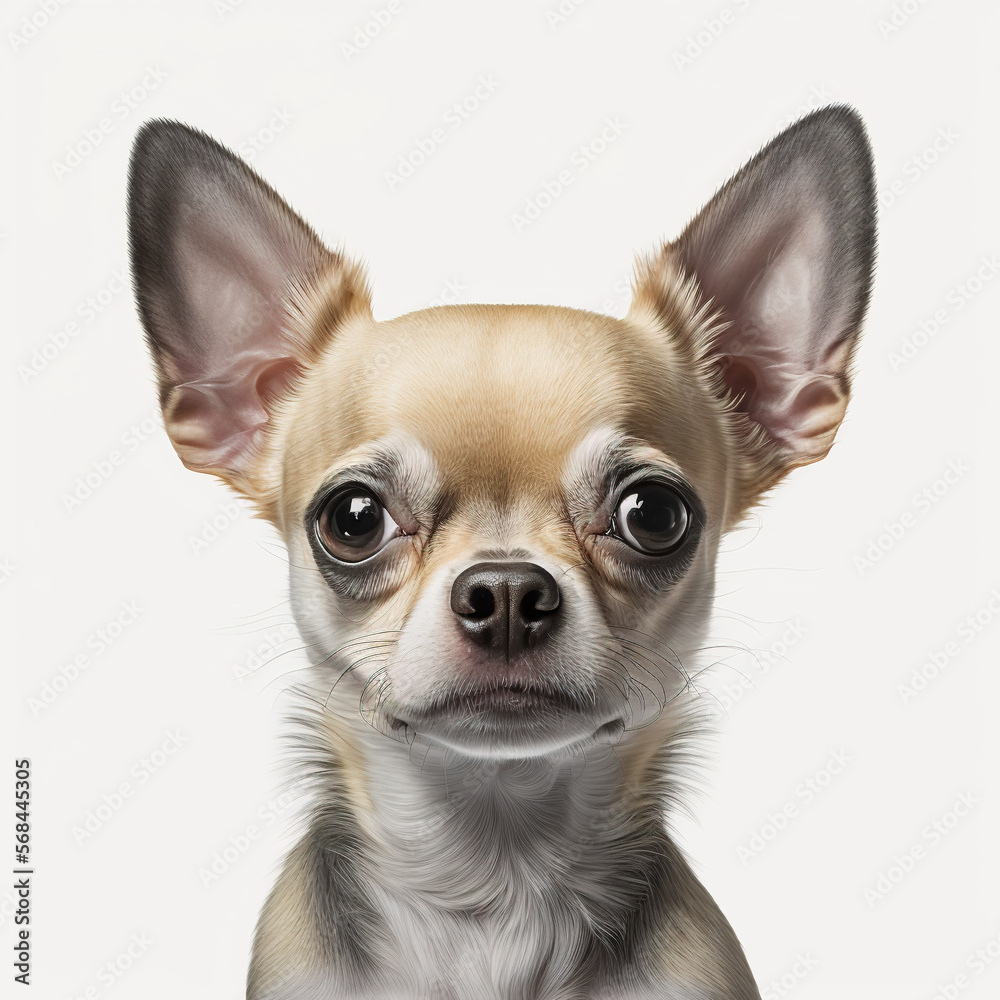 Chihuahua Dog looking at camera, Photo Studio, Generative AI Chihuahua Dog looking at camera, Photo Studio, Generative AI