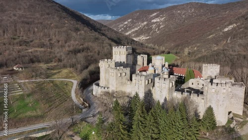 Monastery Of Manasia In Despotovac, Serbia, Aerial View photo