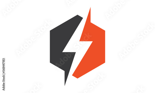 Electric logo design template