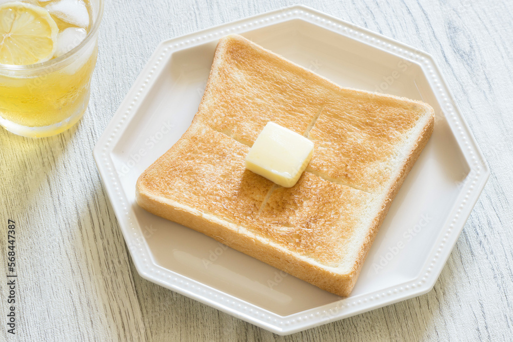 バタートースト　朝食プレート