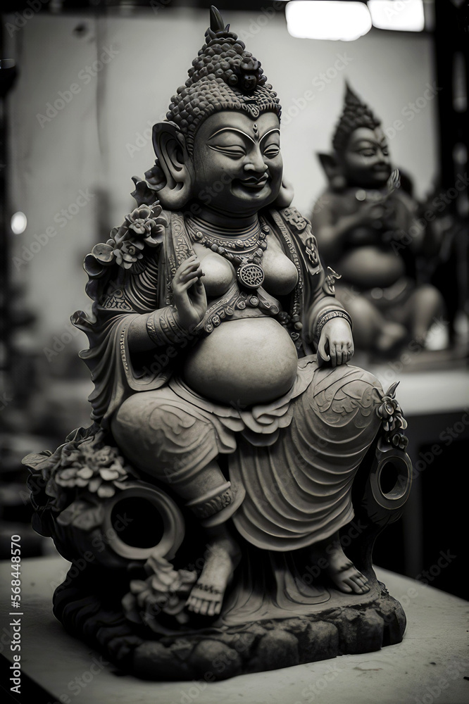 statue of buddha , generative ai