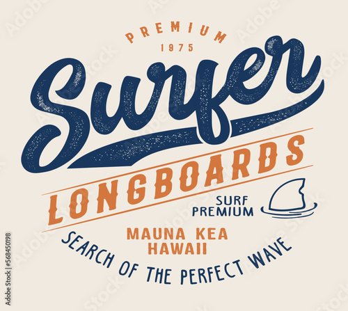 vector surfer slogan illustration for t shirt print design