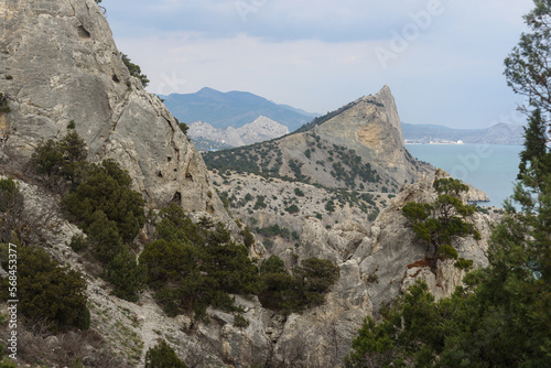 Top view of Mount Koba-Kaya from Karaul-Oba mountain. Crimea © Elena Odareeva