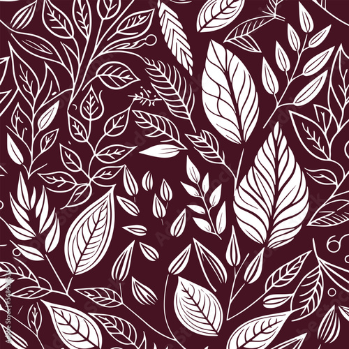 Floral leaves pattern background Vector Illustration. Floral background. Exotic tropics. Summer design. fashionable texture. spring. Exotic tropics