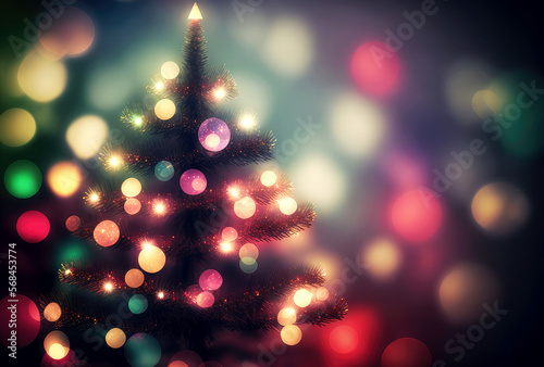 Christmas tree and holidays, generative ai