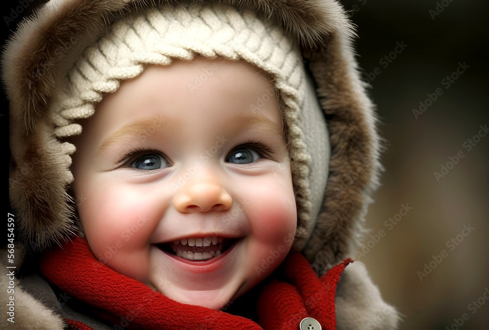 Beautiful smiling cute baby, generative ai Beautiful smiling cute baby, generative ai