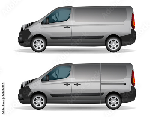 illustration of classic van transportation minibus isolated 