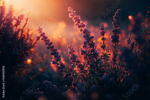 A close-up view of delicate lavender flowers