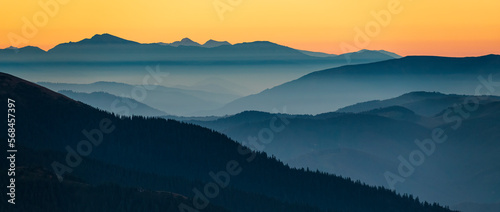 Mountain sunset header