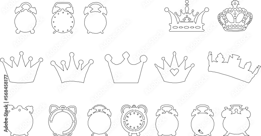 various sketches of vector illustrations of ornate ornaments