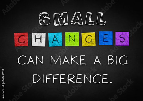 Motivational quote - Small changes can make a big difference