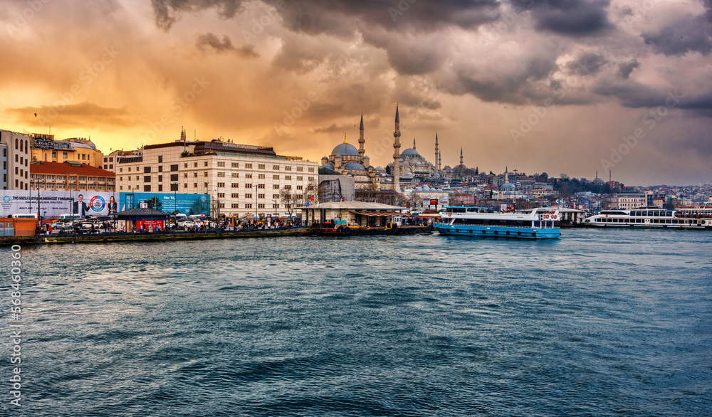 View of Galata port in Istanbul