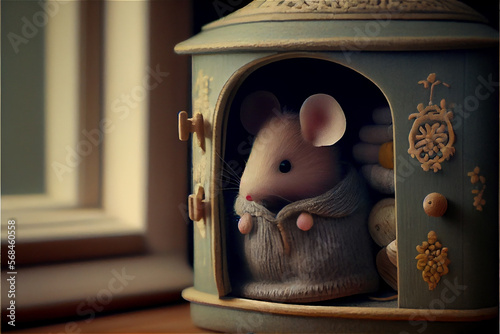Adorable little mouse in a ...