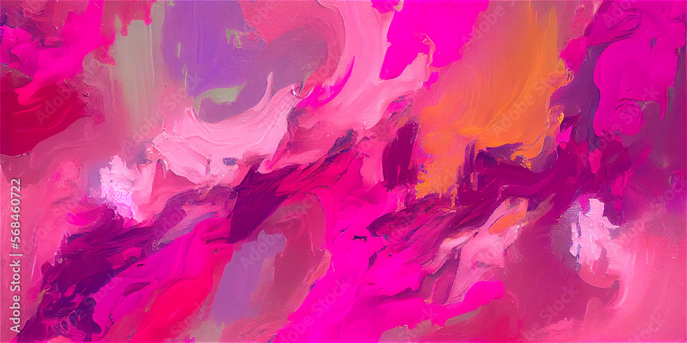 Abstract oil painting with thick brushstrokes with bright color ideal for art backgrounds, generative AI