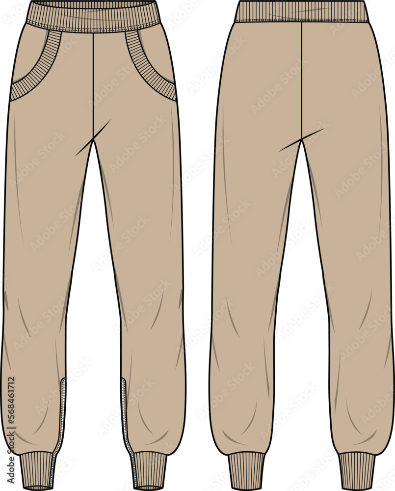 MEN AND BOYS BOTTOM WEAR JOGGER FRONT AND BACK VECTOR DESIGN MEN AND BOYS BOTTOM WEAR JOGGER FRONT AND BACK VECTOR DESIGN