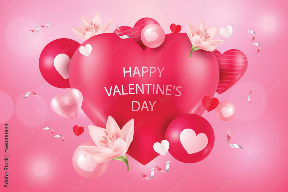 Valentine's Day - Holiday, Happiness, Celebration, Pink Color, Abstract Valentine's Day - Holiday, Happiness, Celebration, Pink Color, Abstract