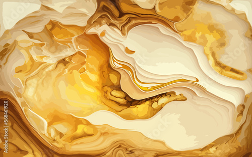 White and gold curly marble. art photography of abstract fluid art painting with alcohol ink, black, gray and gold colors luxury marble background. 