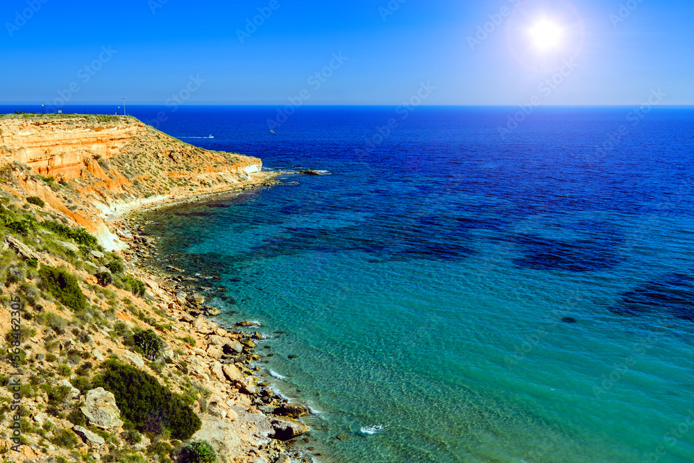 Obraz premium Summer landscape, sunny day at the sea in Spain