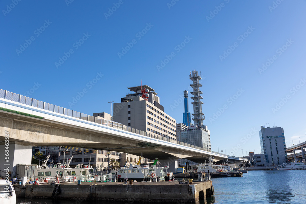 神戸の港と浜手バイパス
