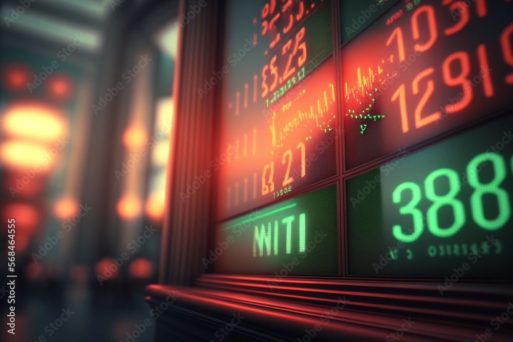 stock exchange graphic, generative ai