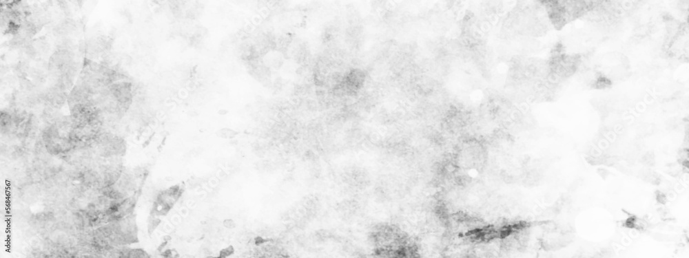 Grey, white watercolor textured on white paper background. Gray watercolor painting textured design on white background. Silver ink and watercolor textures, background, banner, wallpaper, poster, temp