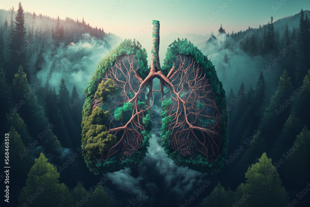 The forest, the lungs of Earth. Fresh and clean lungs without lung