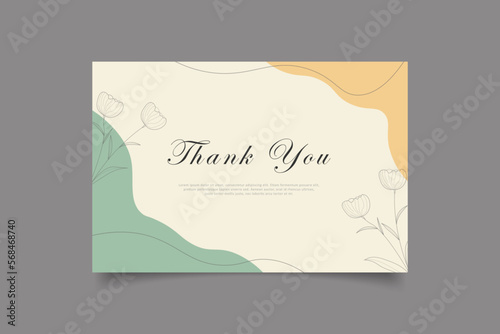 thank you card template design