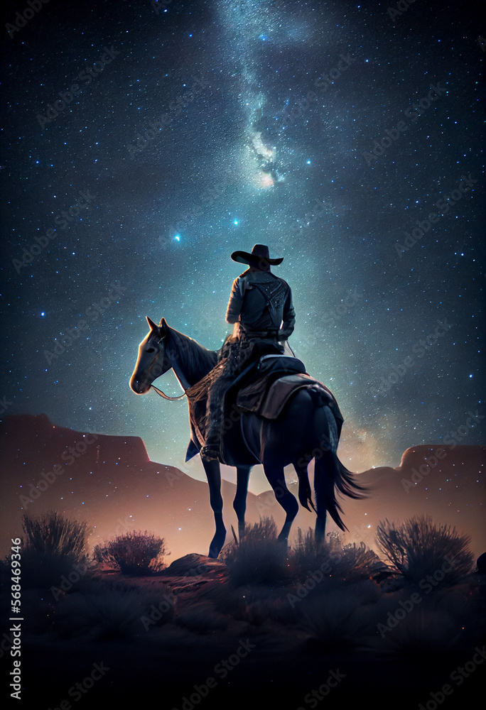 Naklejka premium Riding next to space