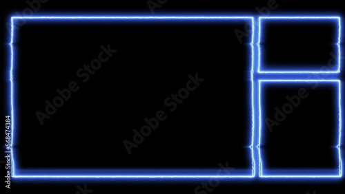 Live streaming Frame - Animated Neon Overlay Template, Gaming 