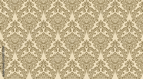 Yellow, black and white luxury mandala ornament seamless pattern. Traditional Turkish, Indian motifs. Great for fabric and textile, wallpaper, packaging or any desired idea.