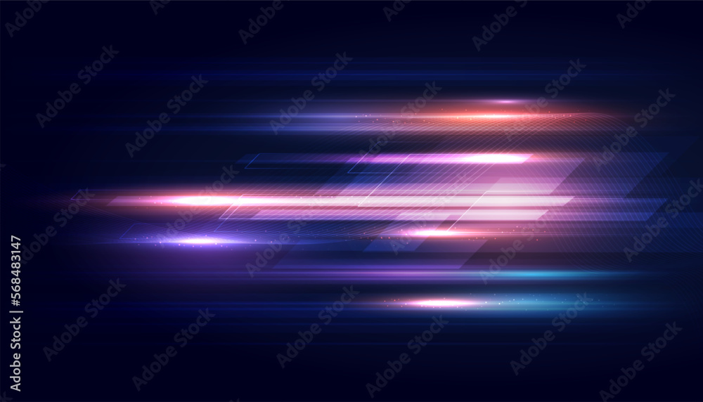 Modern abstract high-speed movement background. Colourful dynamic geometric overlapping motion. Movement template for banner, presentations, flyers, posters. Vector EPS10.