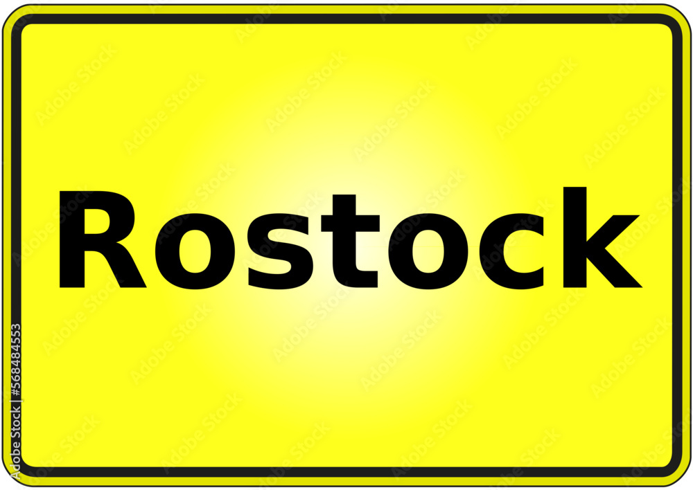 Stadteingangsschild Deutschland Stadt Rostock Stadteingangsschild Deutschland Stadt Rostock