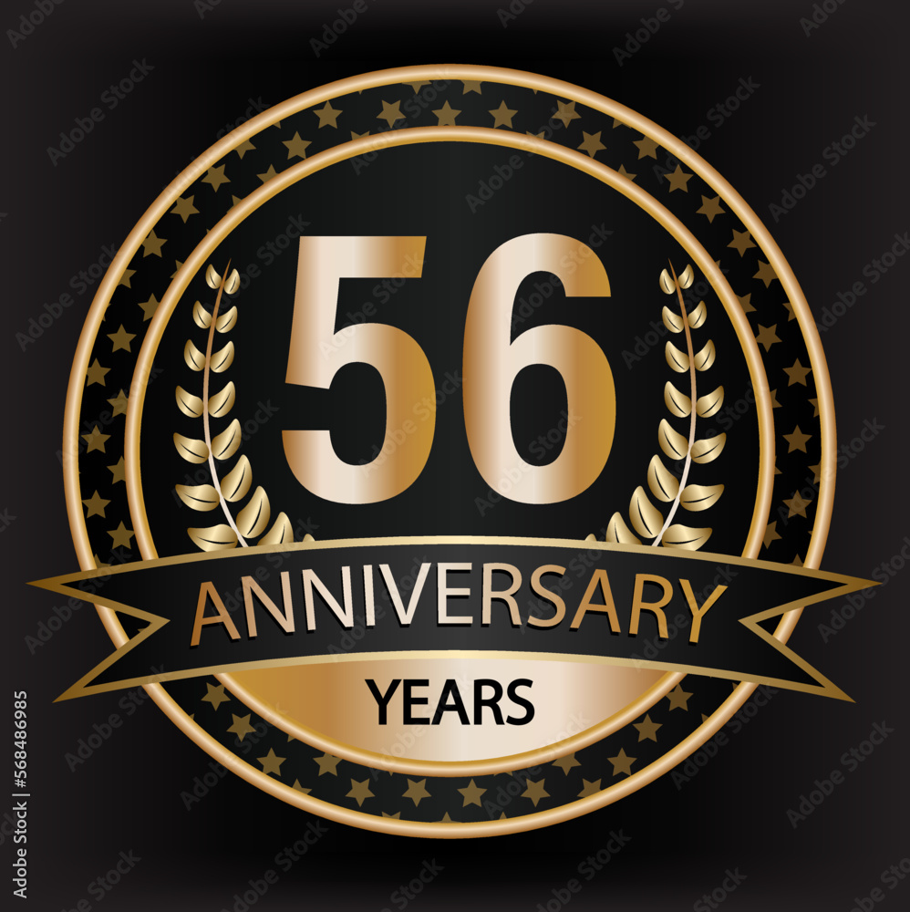 Gradient vector 56 year anniversary and anniversary