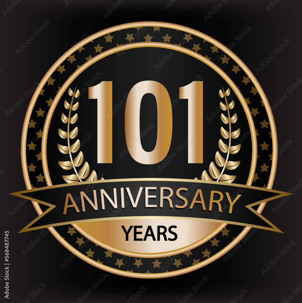 Gradient vector 101 year anniversary and anniversary