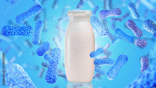 Yogurt with probiotics. Whi...