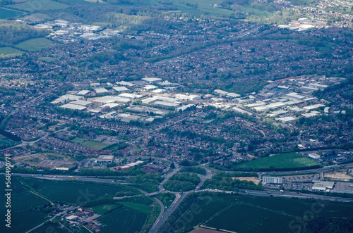 Aerial View of the M40 Junction at High Wycombe with Cressex Industrial Estate