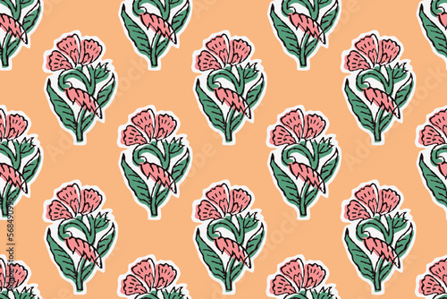 AJRAKH, SANGANER, BAGRU, FLORAL BLOCK PRINT, INDIAN PRINTS BOHO PRINTS IN EDITABLE FILE