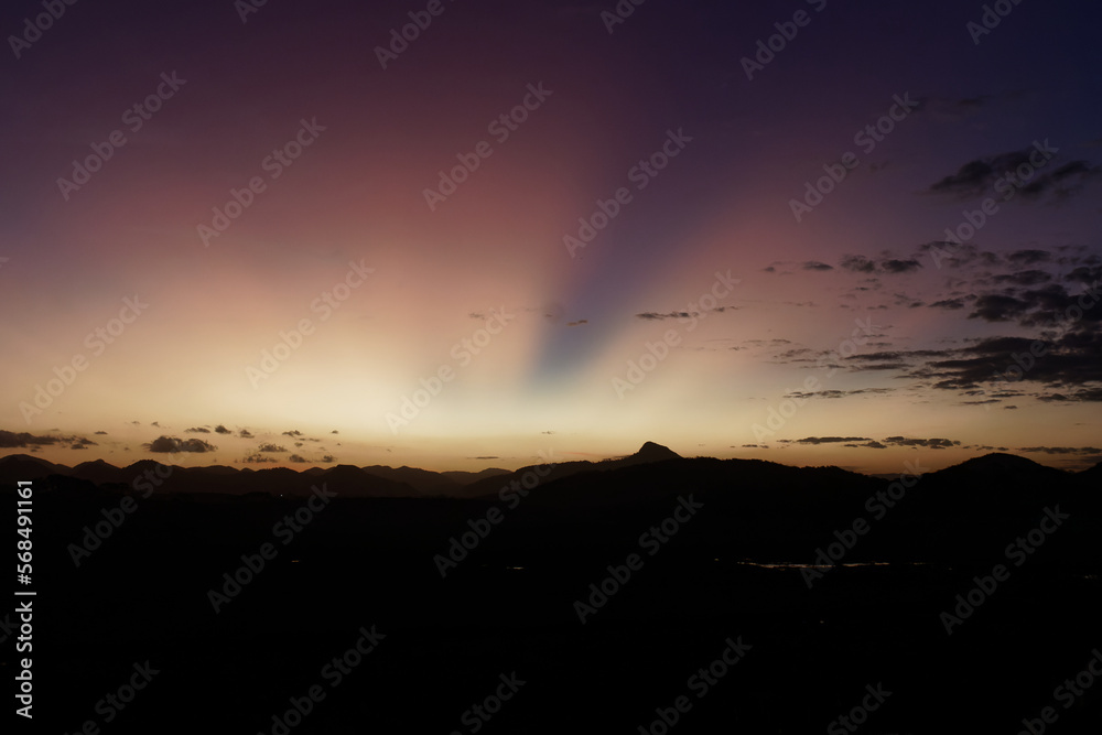 Sunset landscape with beautiful colors Sunset landscape with beautiful colors