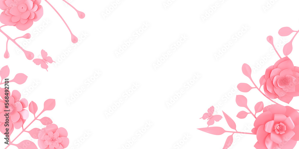 Fototapeta premium access element for Valentine's Day and Mother's Day greeting card, 3D rendering of celebrations on special days.