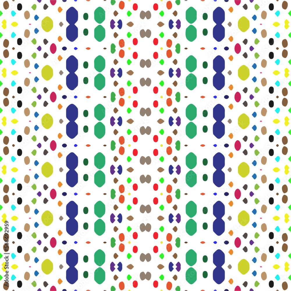 Vector geometric ornament in ethnic style. Seamless pattern with  abstract shapes, repeat tiles. Repeating pattern for decor, fabric,textile and fabric.