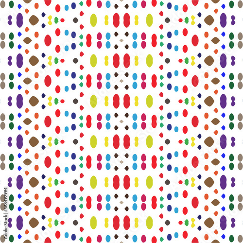 Vector geometric ornament in ethnic style. Seamless pattern with  abstract shapes, repeat tiles. Repeating pattern for decor, fabric,textile and fabric.