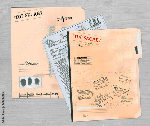 Top secret document, decreted, confidential information, secret text. Classified information. State secret. Research and study of secret documents.