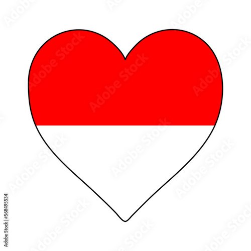 Indonesia Heart Shape Flag. Love Indonesia. Visit Indonesia. Vector Illustration Graphic Design. Free Download Indonesia Heart Shape Flag. Love Indonesia. Visit Indonesia. Vector Illustration Graphic Design. - GFXLoad