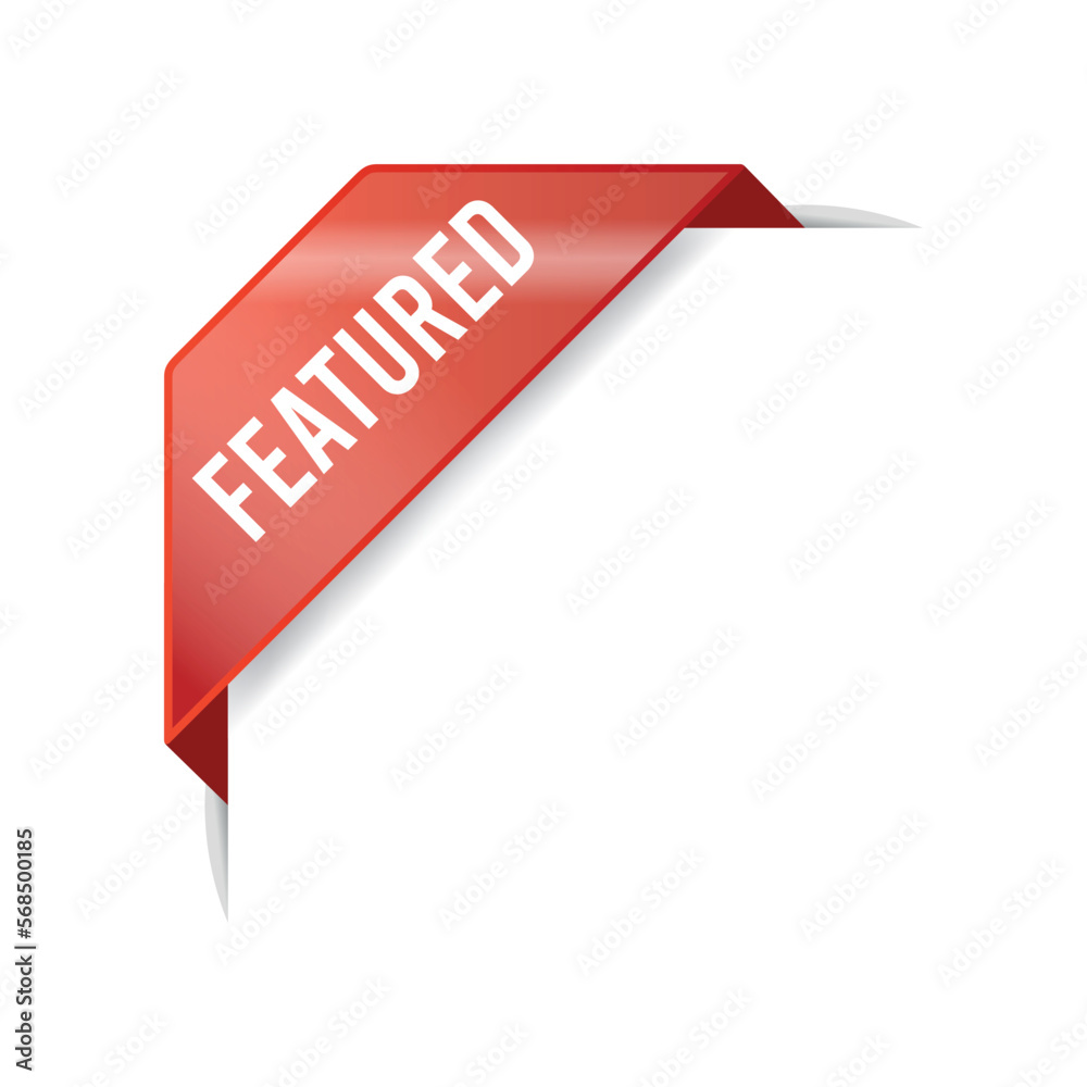 Featured Advertisement Corner Banner Vector Template Featured Advertisement Corner Banner Vector Template