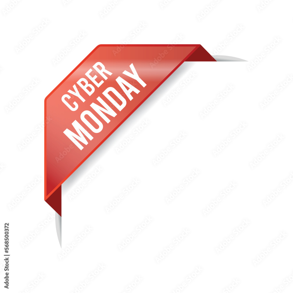 Cyber Monday Advertisement Corner Banner Vector Template Cyber Monday Advertisement Corner Banner Vector Template