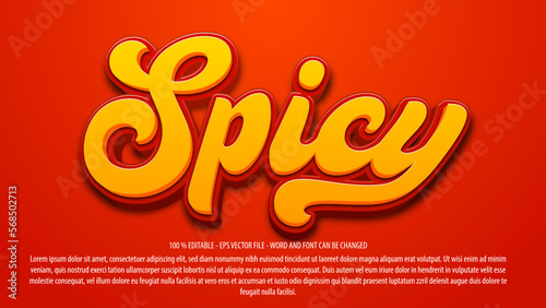 Spicy 3d editable text effect