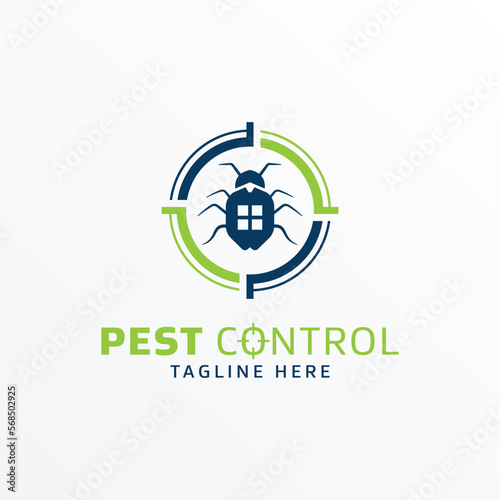 Pest control logo vector illustration