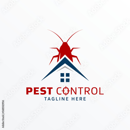 Pest control logo vector illustration